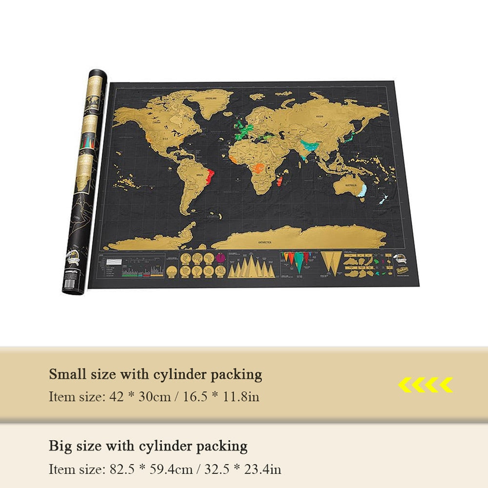 Personalized Scratch off World Travel Map for Home Decoration –  Undiscovered Trip