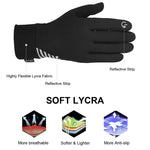 VBIGER Touch Screen Gloves Winter Gloves Reflective Printing Sports Running Biking for Unisex
